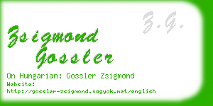 zsigmond gossler business card